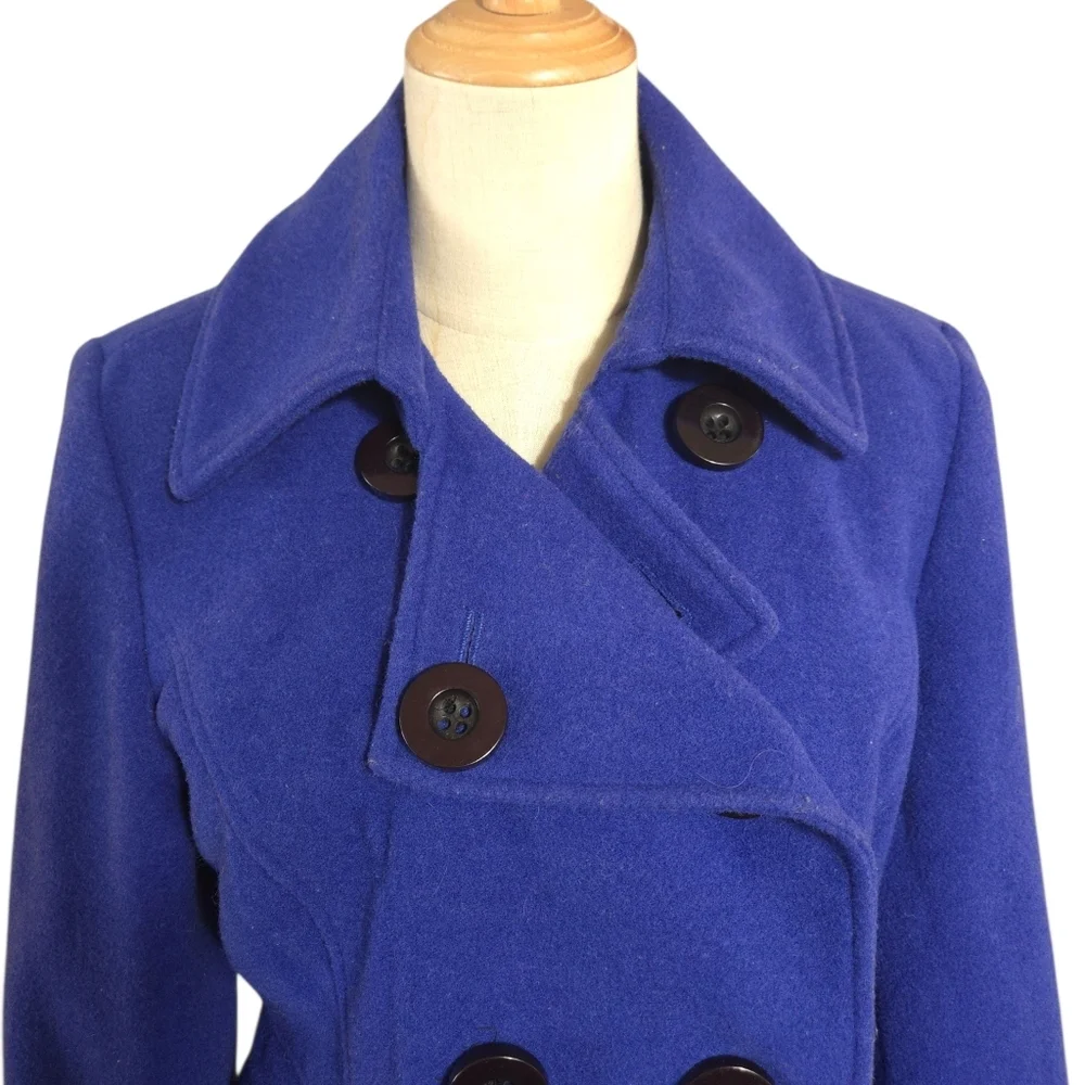 Charter Club Y2k Royal Blue Cropped Pea Coat